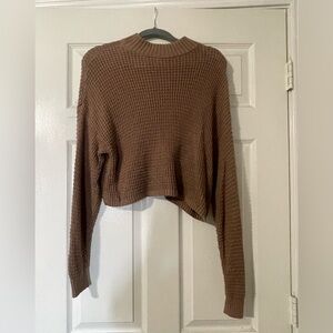 Hollister Brown Cowl Neck Sweater